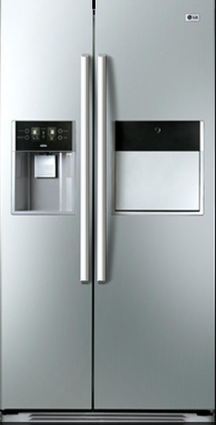 LG GW-P207FNQV freestanding Grey side-by-side refrigerator