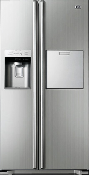 LG GW-P227HTQA freestanding Grey side-by-side refrigerator