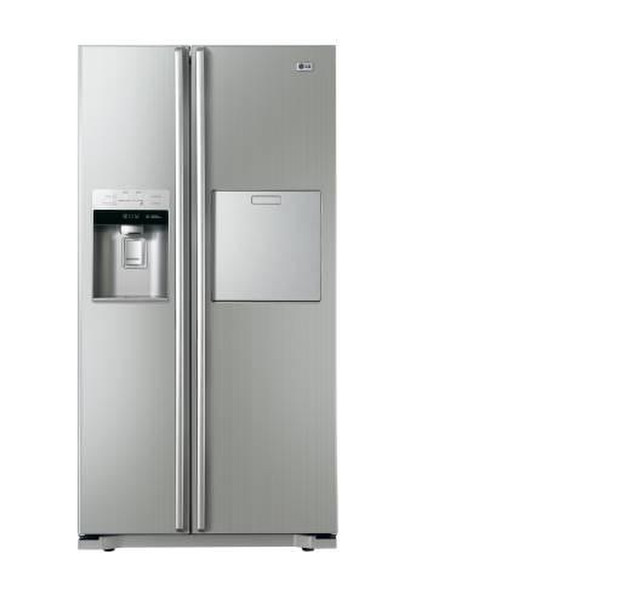 LG GW-P227HTYV freestanding Grey side-by-side refrigerator