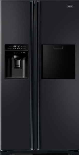 LG GW-P227HBQV freestanding Black side-by-side refrigerator