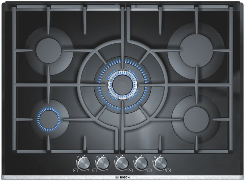 Bosch PPQ726B90N Встроенный Gas hob Черный плита