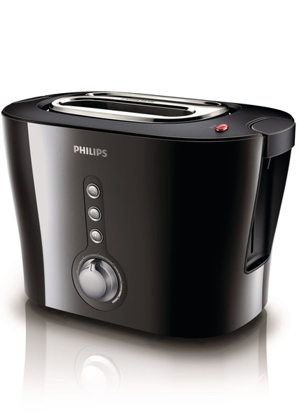 Philips Viva Collection HD2630/20 2slice(s) 1000, -W Black,Silver toaster