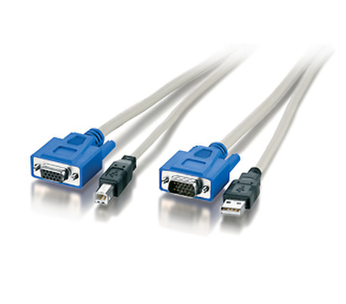 LevelOne ACC-2005 Cableset USB for KVM 5м Белый кабель клавиатуры / видео / мыши
