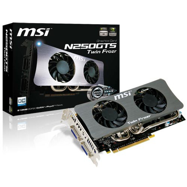 MSI Geforce 250 GTS Twin Frozr OC 1GB DDR3 1GB GDDR3