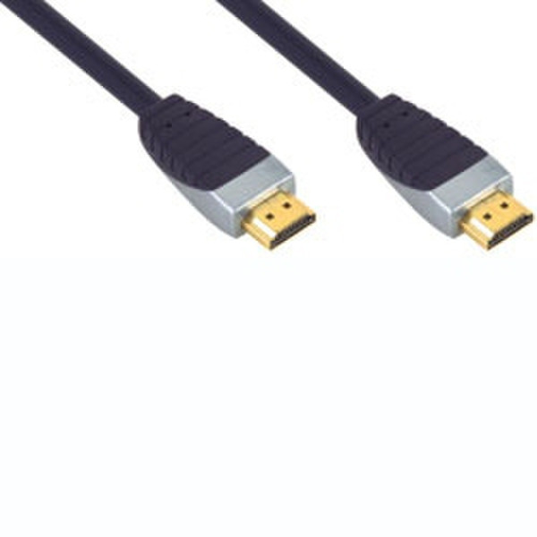 Bandridge SVL1002 2m HDMI HDMI Schwarz, Silber HDMI-Kabel