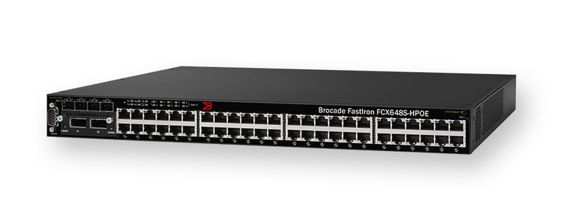 Brocade FCX 648S-HPOE gemanaged L3 Energie Über Ethernet (PoE) Unterstützung Schwarz