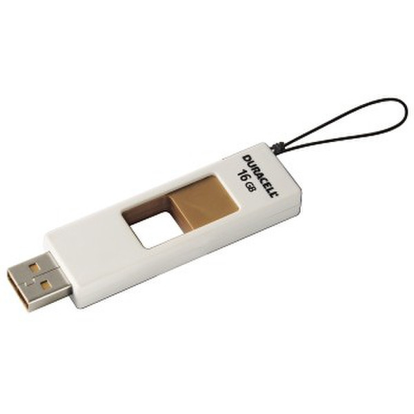 Duracell Illusion USB 2.0 16GB 16GB USB 2.0 Typ A Weiß USB-Stick