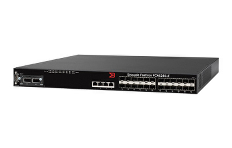 Brocade FCX624S-F Managed L3 Black network switch