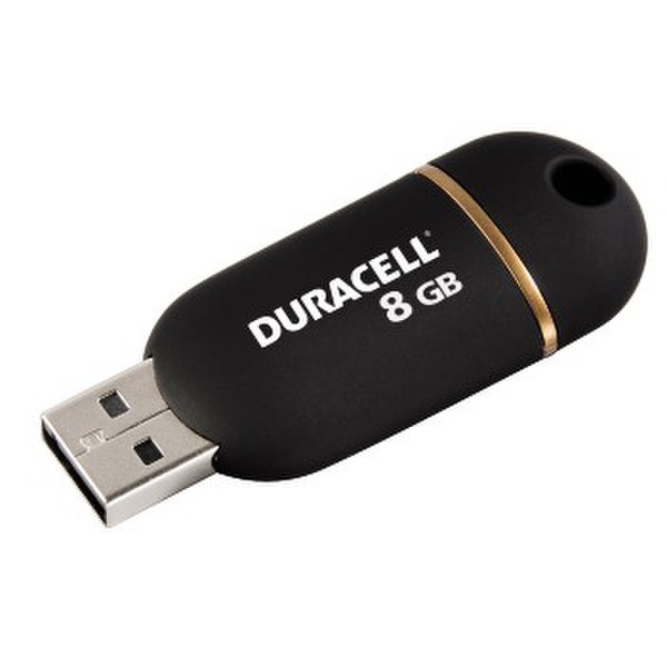 Duracell Capless USB 2.0 8GB 8GB USB 2.0 Type-A Black USB flash drive