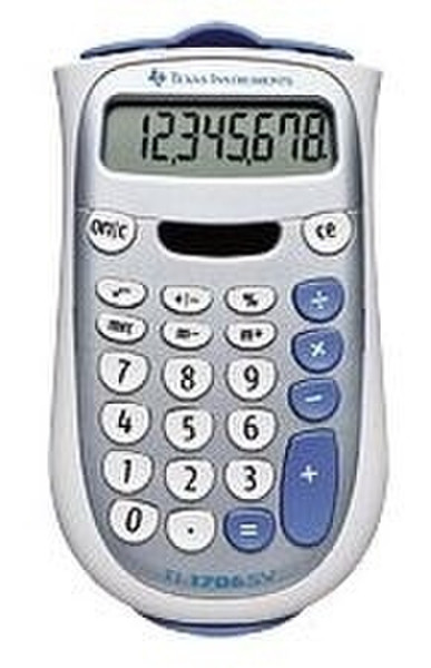 Texas Instruments TI-1706 SV Tasche Display-Rechner Silber, Weiß