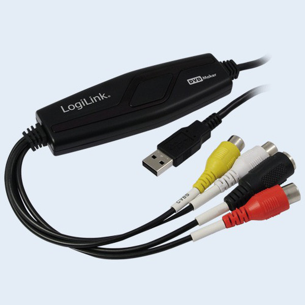 LogiLink VG0005 USB RCA + S-Video Black video cable adapter