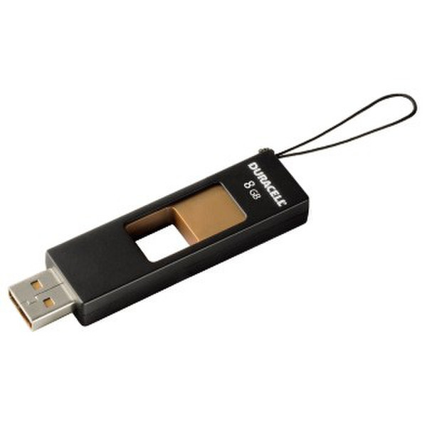 Duracell Illusion USB 2.0 8GB 8ГБ USB 2.0 Тип -A Черный USB флеш накопитель