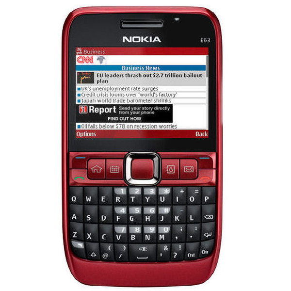 Nokia E63 Red smartphone