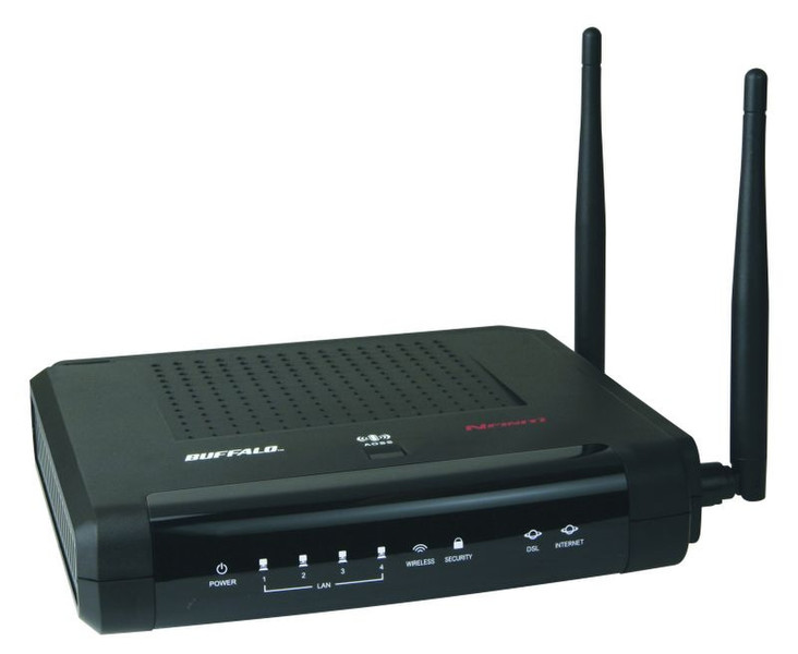 Buffalo Wireless-N Nfiniti Broadband ADSL2+ Modem Router Schnelles Ethernet WLAN-Router