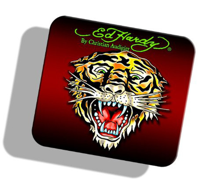 Ed Hardy EH Tiger Mouse Pad Schwarz, Mehrfarben, Rot Mauspad