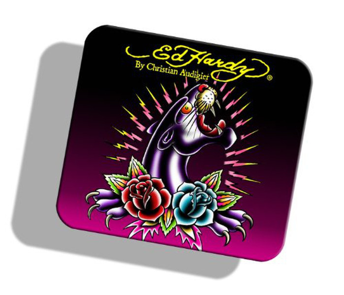 Ed Hardy Panther and Roses Black,Multicolour,Pink mouse pad