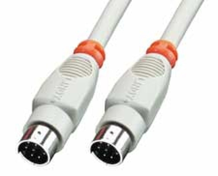 Lindy 8 Pin Mini DIN Cable 2 m 2m Grey printer cable
