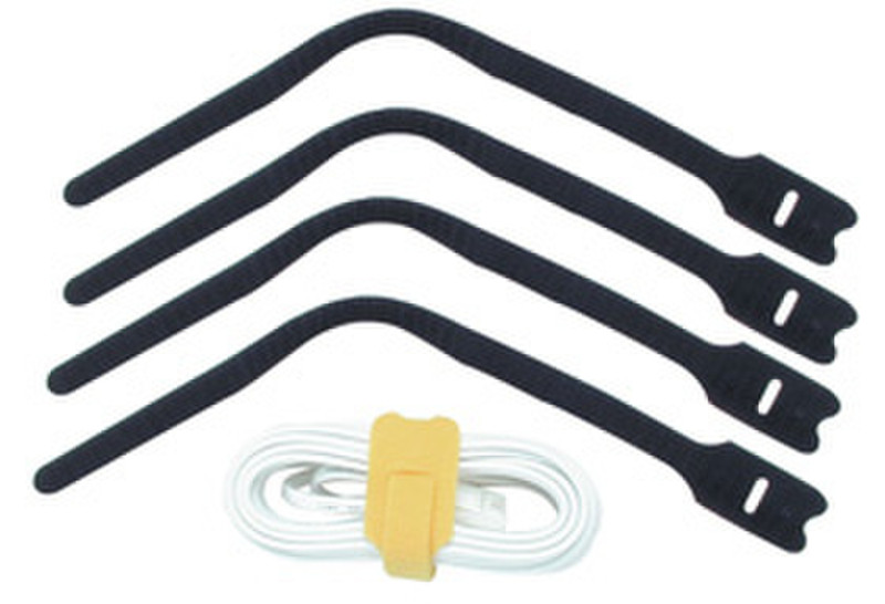 Lindy Hook and Loop Cable Tie, 300mm (10 pack) Schwarz Kabelbinder