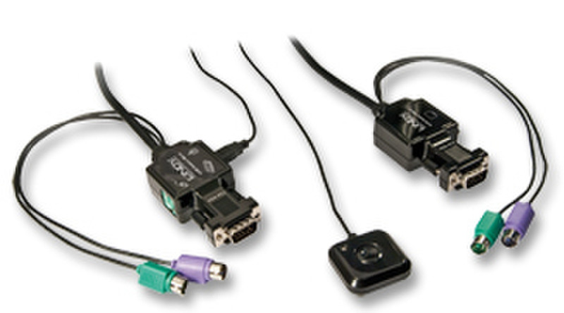Lindy KVM Switch Micro, 2 Port PS/2 & VGA Schwarz Tastatur/Video/Maus (KVM)-Switch