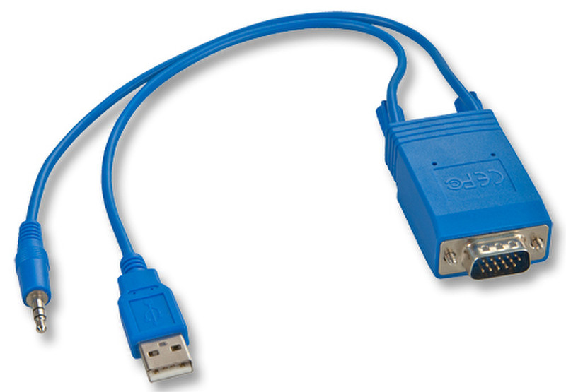 Lindy 32754 150m VGA (D-Sub) Blue video cable adapter