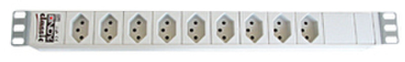Lindy 9-Outlet Surge protector 9розетка(и) 2м Белый сетевой фильтр