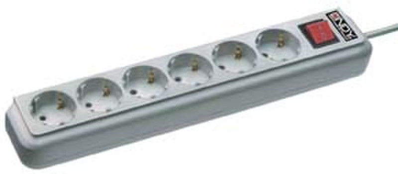 Lindy 6-Outlet Surge protector 6AC outlet(s) 1.5m Grau Spannungsschutz