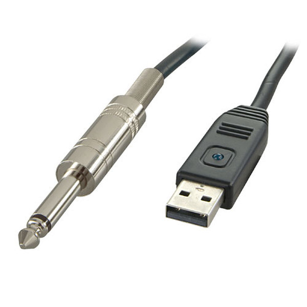 Lindy USB/6.3mm USB A 6.3mm Black cable interface/gender adapter