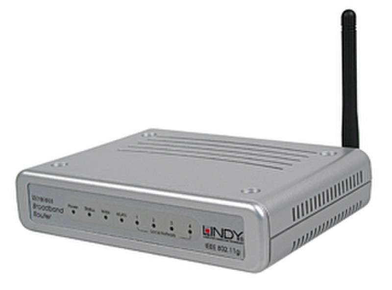 Lindy Wireless Broadband Router / Access Point - 108Mbps, 802.11g (Super-G) Silver wireless router