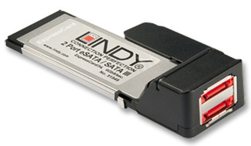 Lindy 2-Port eSATA ExpressCard Card Schnittstellenkarte/Adapter