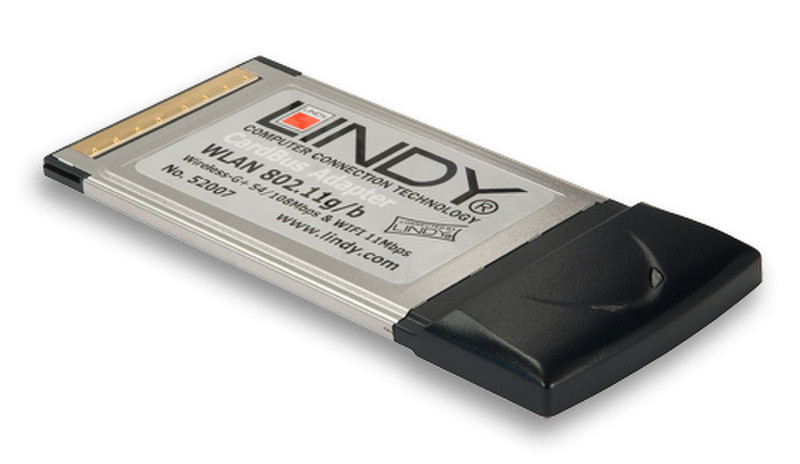 Lindy Wireless LAN CardBus Adapter - 802.11g+, 108Mbps 108Мбит/с сетевая карта