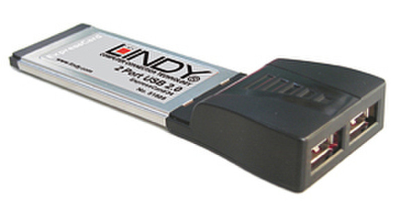 Lindy 2-Port ExpressCard USB 2.0 Adapter Schnittstellenkarte/Adapter