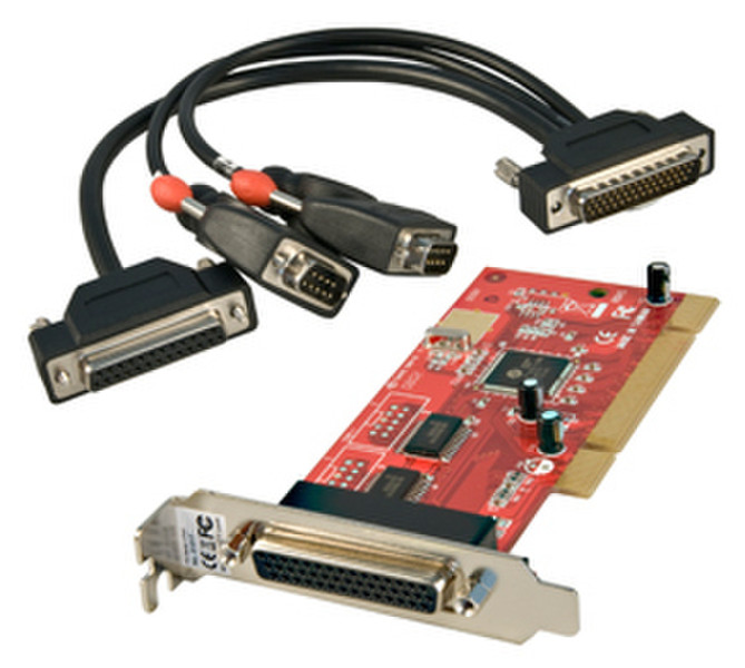 Lindy 2-Port Serial + 1-Port Parallel PCI Card Schnittstellenkarte/Adapter