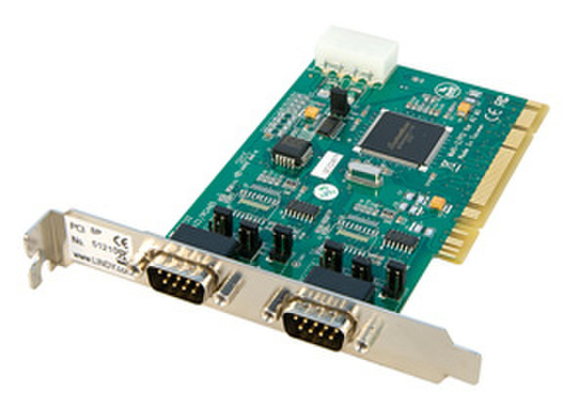 Lindy 2-Port Serial PCI Card интерфейсная карта/адаптер