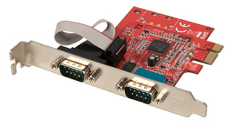 Lindy PCIe 2-Port Serial Card Schnittstellenkarte/Adapter