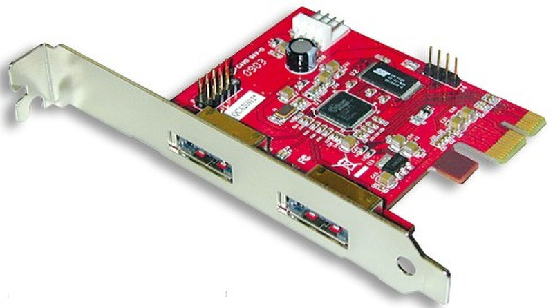Lindy 2-Port Power over eSATA Card интерфейсная карта/адаптер