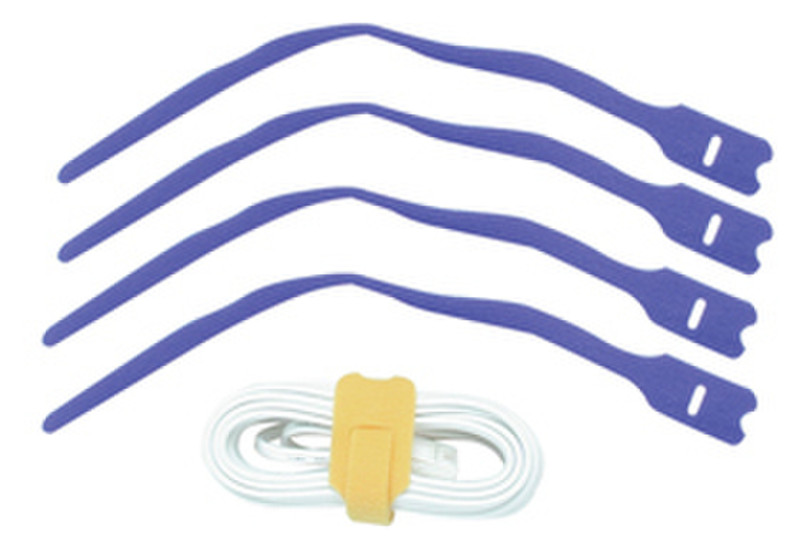 Lindy Hook and Loop Cable Tie, 300mm (10 pack) Blue cable tie