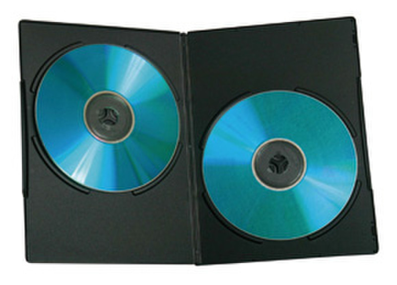 Lindy 5-Pack Slim Dual DVD/CD Cases Schwarz