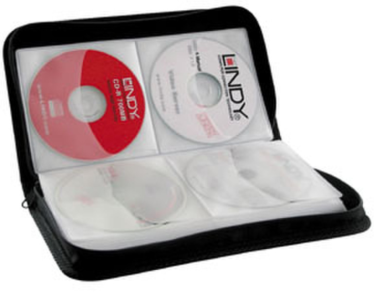 Lindy DVD/CD Nylon Wallet 56Disks Schwarz