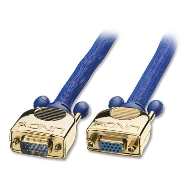 Lindy 100m HD15 Gold Cable 100м VGA (D-Sub) VGA (D-Sub) Синий VGA кабель