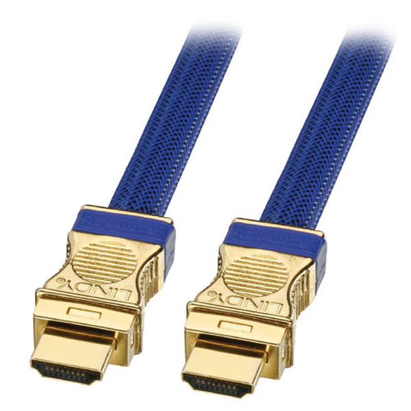 Lindy 3m Gold HDMI Cable 3m HDMI HDMI Blau HDMI-Kabel
