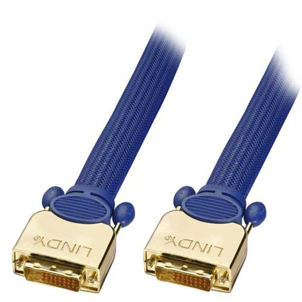 Lindy 20m Dual Link DVI-D Cable 20m DVI-D DVI-D Blue DVI cable
