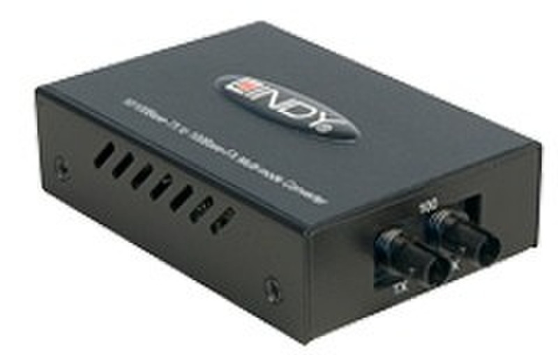 Lindy ST Fast Ethernet Fibre Optic Converter 100Мбит/с сетевой медиа конвертор