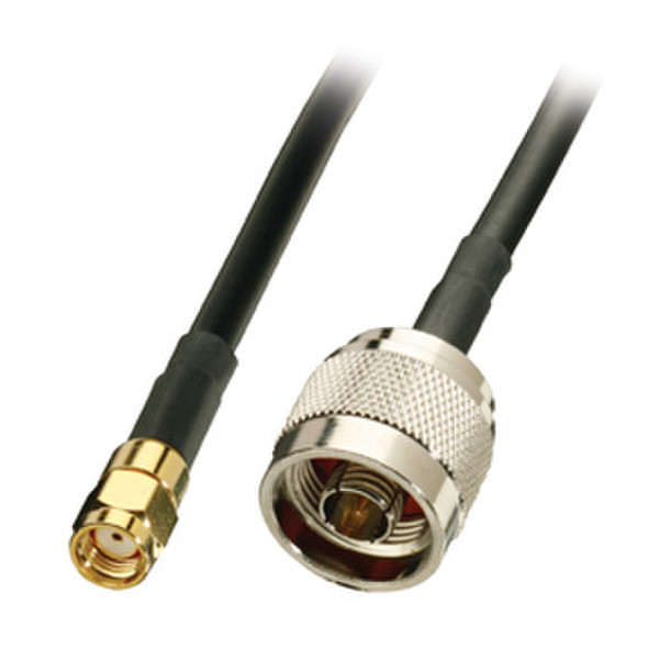Lindy External WLAN Antenna Cable, 2m 2m SMA-RP Black coaxial cable