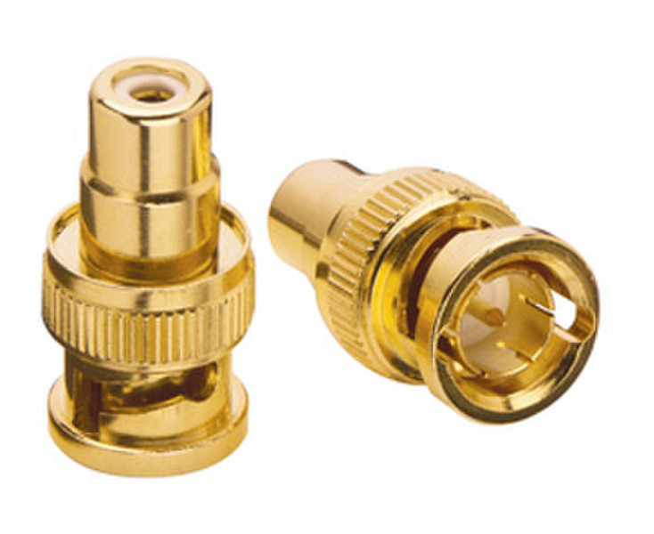 Lindy BNC Male -> Phono Female Adapter (3 Pack) BNC Gold wire connector