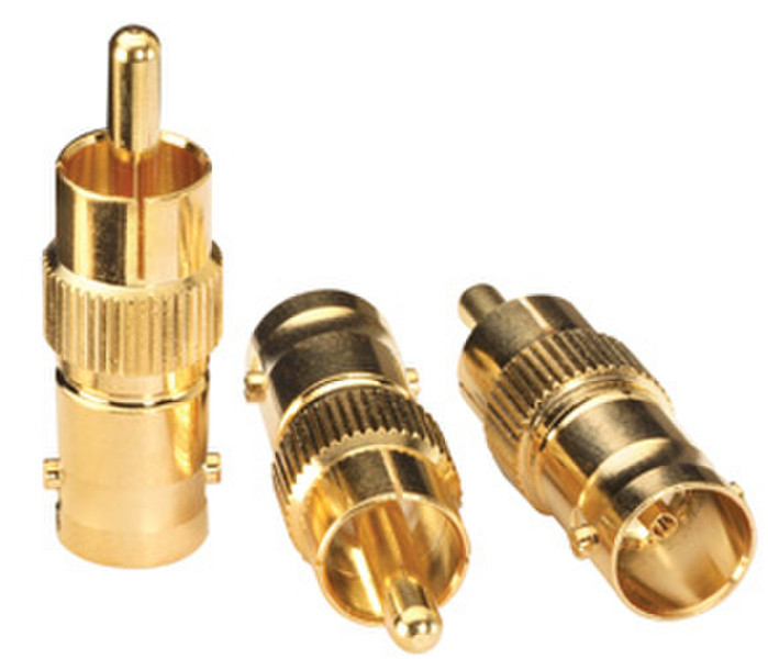 Lindy BNC Female -> Phono Male Adapter (3 Pack) BNC Gold Drahtverbinder