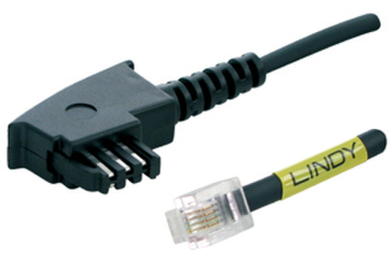 Lindy TAE-N / RJ-11 10.0m 10m Black telephony cable