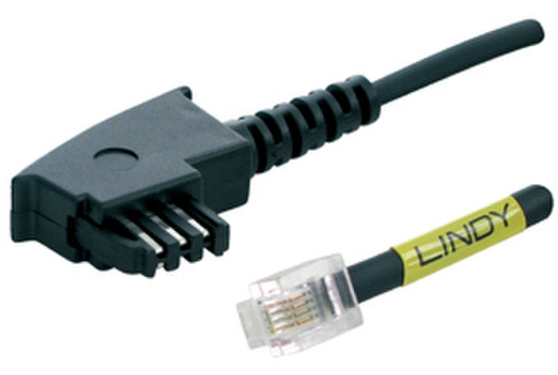 Lindy TAE-F / RJ-11 5.0m 5м Черный телефонный кабель