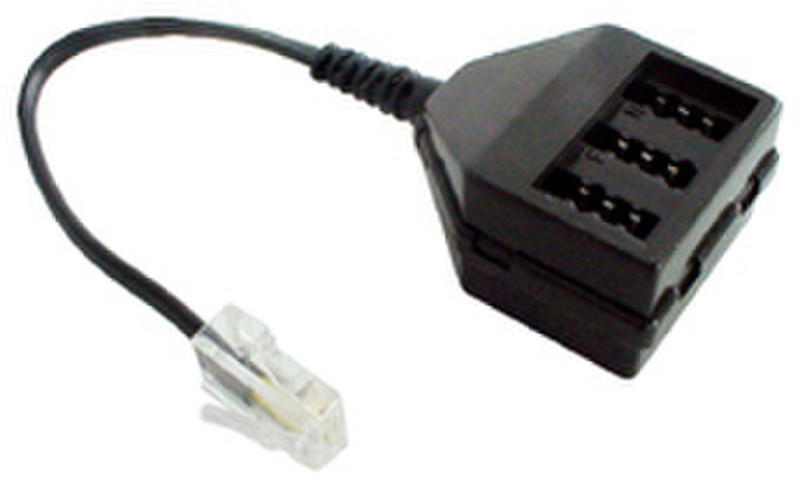 Lindy Adapter Cable ISDN / TAE-NFN 0.15 m 0.15m Schwarz Telefonkabel