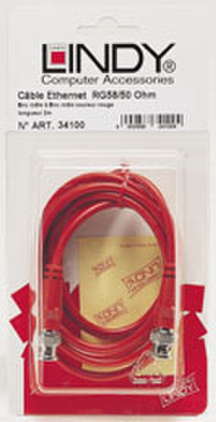 Lindy Ethernet Cable 5m 5м Красный сетевой кабель