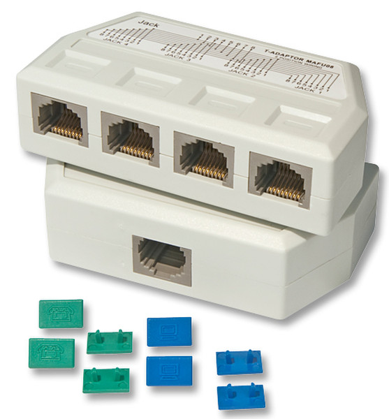Lindy UTP/RJ45 4 Port Y Adapter Weiß Netzwerksplitter